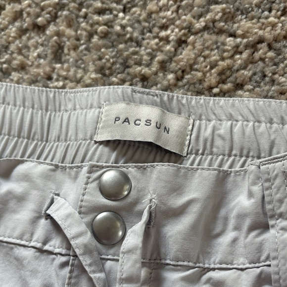 Women's Casual Light Gray Wide Leg Cargo Pants - Picture 3 of 5